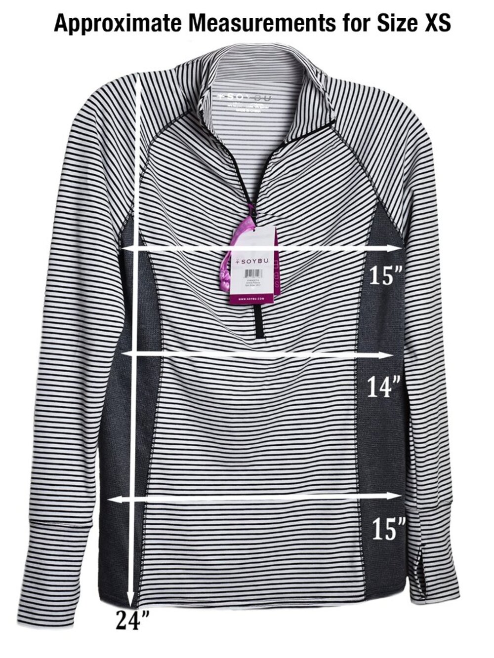 Soybu Women’s Pullover Jacinda Top Sweatshirt Long Sleeve Striped 30+ UPF - Picture 9 of 9